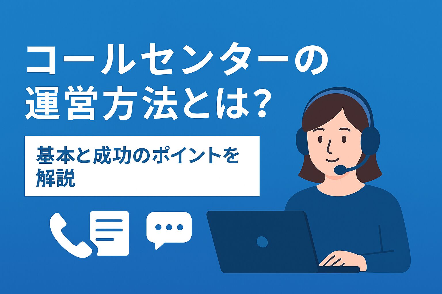 コールセンターの運営方法とは？基礎知識と成功のポイントを解説